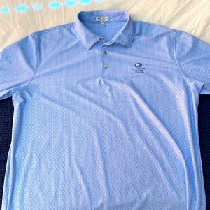 BEAUTIFUL Peter Millar Polo. Palmetto Dunes Hilton Head. Blue. XL. Excellent Con